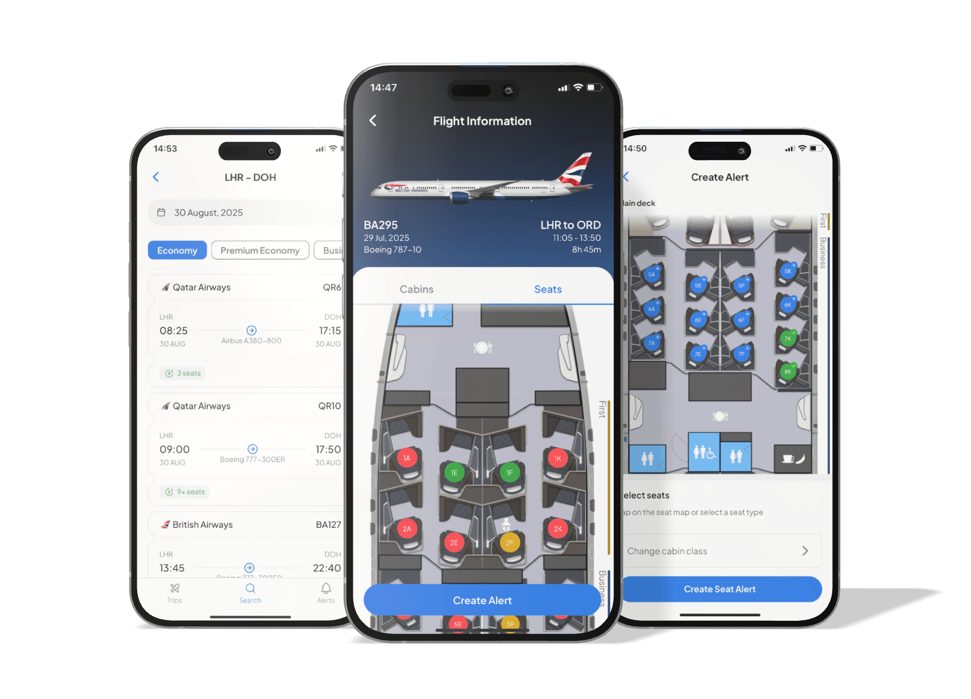 Planepoints mobile app mockup